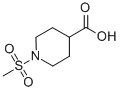 结构式 CAS# 280772-00-1, 1-甲烷磺酰基-哌啶-4-羧酸