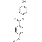 结构式 CAS# 28099-28-7, 4-羟基苯基4-甲氧基苯甲酸酯