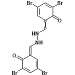 structure of CAS# 28120-50-5, 2,4-Dibromo-6-({2-[(E)-(3,5-Dibromo-6-Oxo-2,4-Cyclohexadien-1-Ylidene)Methyl]Hydrazino}Methylene)-2,4-Cyclohexadien-1-One;NSC158361