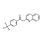 结构式 CAS# 283597-72-8, 2-(2-喹啉基)-1-[4-(三氟甲基)苯基]乙酮
