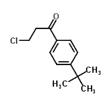 结构式 CAS# 28547-33-3, 3-氯-1-[4-(2-甲基-2-丙基)苯基]-1-丙酮