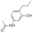结构式 CAS# 28583-72-4, N-(3-羟基-4-丙基苯基)-乙酰胺
