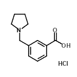 CAS#: 285996-76-1， 3-(1-Pyrrolidinylmethyl)Benzoic Acid Hydrochloride (1:1)