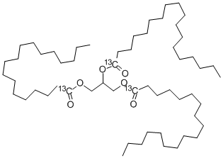 structure of CAS# 287100-84-9, Glyceryl Tri(Octadecanoate-1-13C)
