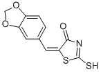 结构式 CAS# 28824-66-0, 5-[3,4-(亚甲二氧基)亚苄基]绕丹宁