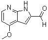 structure of CAS# 290333-01-6, 4-Methoxy-1H-Pyrrolo[2,3-b]Pyridine-2-Carboxaldehyde;1H-Pyrrolo[2,3-B]Pyridine-2-Carboxaldehyde, 4-Methoxy-