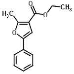 structure of CAS# 29113-64-2, Ethyl 2-Methyl-5-Phenyl-3-Furoate;3-Furancarboxylic acid, 2-methyl-5-phenyl-, ethyl ester