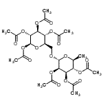 structure of CAS# 29202-64-0, 1,2,3,4-Tetra-O-Acetyl-6-O-(2,3,4-Tri-O-Acetyl-6-Deoxy-alpha-L-Mannopyranosyl)-beta-D-Glucopyranose;Rutinose Heptaacetate