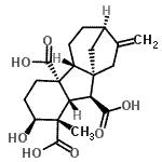 CAS#: 2922-24-9， (1alpha,2beta,4Aalpha,4Bbeta,10beta)-2-Hydroxy-1-Methyl-8-Methylenegibbane-1,4A,10-Tricarboxylic Acid