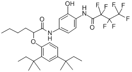 CAS#: 2923-93-5， N-[4-(2,2,3,3,4,4,4-Heptafluorobutyramido)-3-Hydroxyphenyl]-2-(2,4-Di-Tert-Pentylphenoxy)Hexanamide