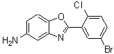 structure of CAS# 293737-86-7, 2-(5-Bromo-2-Chlorophenyl)-1,3-Benzoxazol-5-Amine;1,3-Benzoxazol-5-amine, 2-(5-bromo-2-chlorophenyl)-;2-(5-bromo-2-chlorophenyl)benzo[d]oxazol-5-amine;2-(5-Bromo-2-chloro-phenyl)-benzooxazol-5-ylamine