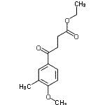 结构式 CAS# 2954-68-9, 乙基4-(4-甲氧基-3-甲基苯基)-4-氧代丁酸酯