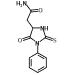 CAS#: 29588-03-2, 2-(5-Oxo-1-Phenyl-2-Thioxo-4-Imidazolidinyl)Acetamide