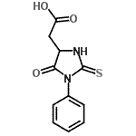 CAS#: 29588-04-3， (5-Oxo-1-Phenyl-2-Thioxo-4-Imidazolidinyl)Acetic Acid