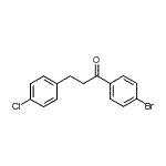 structure of CAS# 296271-45-9, 1-(4-Bromophenyl)-3-(4-Chlorophenyl)-1-Propanone;1-Propanone,1-(4-bromophenyl)-3-(4-chlorophenyl)-;4'-Bromo-3-(4-chlorophenyl)propiophenone;MFCD03843467