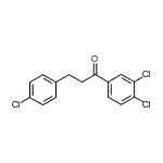 structure of CAS# 296271-46-0, 3-(4-Chlorophenyl)-1-(3,4-Dichlorophenyl)-1-Propanone;1-Propanone,3-(4-chlorophenyl)-1-(3,4-dichlorophenyl)-;3-(4-chlorophenyl)-3',4'-dichloropropiophenone