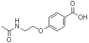 structure of CAS# 297137-62-3, 4-(2-Acetamidoethoxy)Benzoic Acid;4-[2-(Acetylamino)ethoxy]benzoic acid;benzoic acid, 4-[2-(acetylamino)ethoxy];BIM-0020638.P001