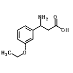 structure of CAS# 299167-74-1, 3-Amino-3-(3-Ethoxyphenyl)Propanoic Acid;3-(3-ethoxyphenyl)-β-alanine;3-Amino-3-(3-ethoxyphenyl)propanoic acid;EU-0066576