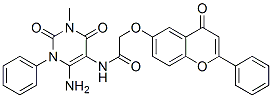 CAS#: 301206-10-0， N-(6-Amino-1,2,3,4-Tetrahydro-3-Methyl-2,4-Dioxo-1-Phenyl-Pyrimidin-5-Yl)-2-[(4-Oxo-2-Phenyl-4H-1-Benzopyran-6-Yl)Oxy]-Acetamide
