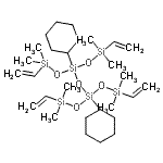 structure of CAS# 302912-37-4, 3,5-Dicyclohexyl-3,5-Bis{[Dimethyl(Vinyl)Silyl]Oxy}-1,1,7,7-Tetramethyl-1,7-Divinyltetrasiloxane;1,3-Dicyc<wbr>lohexyl-1<wbr>,1,3,3-te<wbr>trakis(di<wbr>methylvin<wbr>ylsilylox<wbr>y)disilox<wbr>ane;520012_ALDRICH