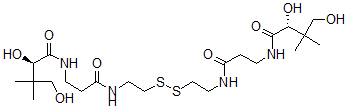 CAS 登录号：303-05-9， (2R)-N-[3-[2-[2-[3-[[(2R)-2,4-二羟基-3,3-二甲基丁酰基]氨基]丙酰氨基]乙基二硫基]乙基氨基]-3-氧代丙基]-2,4-二羟基-3,3-二甲基丁酰胺