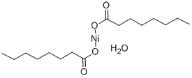 结构式 CAS# 304656-41-5, 辛酸镍(II) 水合物