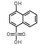 structure of CAS# 304671-69-0, 4-Hydroxy-1-Naphthalenesulfonic Acid;1,4-Oxy Acid;1-Hydroxy-4-naphthalenesulfonic acid;1-Hydroxynaphthalene-4-sulfonic acid
