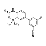 CAS#: 304853-30-3， 3-(4,4-Dimethyl-2-Oxo-1,4-Dihydro-2H-3,1-Benzoxazin-6-Yl)-5-Fluorobenzonitrile