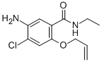 CAS 登录号：30509-89-8， 5-氨基-4-氯-N-乙基-2-丙-2-烯氧基苯甲酰胺