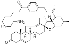结构式 CAS# 306387-90-6, 3-氧代-N-(氨基乙基-氨基己酰-二氢肉桂酰)环巴胺