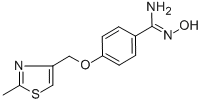 structure of CAS# 306935-19-3, N'-Hydroxy-4-[(2-Methyl-1,3-Thiazol-4-Yl)Methoxy]Benzenecarboximidamide;N'-HYDROXY-4-[(2-METHYL-1,3-THIAZOL-4-YL)METHOXY]BENZENECARBOXIMIDAMIDE;4-(2-Methylthiazol-4-Ylmethoxy)Benzamidoxime