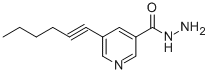 structure of CAS# 306935-32-0, 5-Hex-1-Ynylpyridine-3-Carbohydrazide;5-HEX-1-YNYLPYRIDINE-3-CARBOHYDRAZIDE