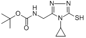 structure of CAS# 306935-44-4, Tert-Butyl N-[(4-Cyclopropyl-5-Mercapto-4H-1,2,4-Triazol-3-Yl)Methyl]Carbamate;Tert-Butyl N-[(4-Cyclopropyl-5-Mercapto-4H-1,2,4-Triazol-3-Yl)Methyl]Carboxylate;TERT-BUTYL N-[(4-CYCLOPROYL-5-MERCAPTO-4H-1,2,4-TRIAZOL-3-YL)METHYL]CARBOXYLATE;TERT-BUTYL N-[(4-CYCLOPROPYL-5-MERCAPTO-4H-1,2,4-TRIAZOL-3-YL)METHYL]CARBAMATE