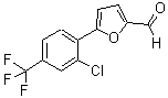 structure of CAS# 306936-04-9, 5-[2-Chloro-4-(Trifluoromethyl)Phenyl]-2-Furaldehyde;5-[2-Chloro-4-(Trifluoromethyl)Phenyl]-2-Furaldehyde ,97%;5-[2-CHLORO-4-(TRIFLUOROMETHYL)PHENYL]-2-FURALDEHYDE