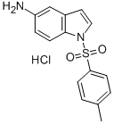 structure of CAS# 306937-24-6, 1-(4-Methylbenzenesulfonyl)indol-5-amine hydrochloride;5-Amino-1-[(4-Methylphenyl)Sulphonyl]-1H-Indole Hydrochloride, Tech.;1-[(4-Methylphenyl)Sulfonyl]-1H-Indol-5-Aminehydrochloride, Tech.;1-[(4-Methylphenyl)Sulfonyl]-1H-Indol-5-Aminehydrochloride