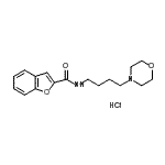 structure of CAS# 307002-71-7, N-[4-(4-Morpholinyl)Butyl]-1-Benzofuran-2-Carboxamide Hydrochloride (1:1);[307002-71-7];CL 82198;CL 82198 hydrochloride