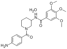 CAS 登录号:30751-15-6, N-(1-(P-氨基苯甲酰)-3-哌啶基)-3,4,5-三甲氧基苯甲酰胺水合物