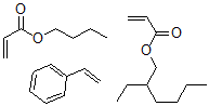 CAS#: 30795-23-4， 2-Propenoic acid butyl ester polymer with ethenylbenzene and 2-ethylhexyl 2-propenoate
