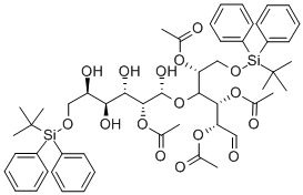CAS#: 308103-45-9， 1,5-Anhydro-2-deoxy-6-O-[(1,1-dimethylethyl)diphenylsilyl]-4-O-[2,3,4-tri-O-acetyl-6-O-[(1,1-dimethylethyl)diphenylsilyl]-beta-D-galactopyranosyl]-D-arabino-hex-1-enitol acetate