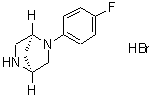 结构式 CAS# 308103-49-3, (1S,4S)-(-)-2-(4-氟苯基)-2,5-二氮杂双环[2.2.1]庚烷氢溴酸盐