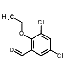 structure of CAS# 309718-08-9, 3,5-Dichloro-2-Ethoxybenzaldehyde;BENZALDEHYDE,3,5-DICHLORO-2-ETHOXY-;MFCD06246849