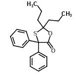 CAS#: 31061-73-1， 4,4-Diphenyl-2,2-Dipropyl-1,3-Oxathiolan-5-One