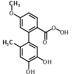 结构式 CAS# 31186-12-6, 4',5'-二羟基-5-甲氧基-2'-甲基-2-联苯过氧甲酸