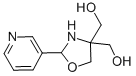structure of CAS# 312620-99-8, [(2S)-4-(Hydroxymethyl)-2-Pyridin-3-Yl-1,3-Oxazolidin-3-Ium-4-Yl]Methanol;[(2S)-4-(Hydroxymethyl)-2-(3-Pyridyl)Oxazolidin-3-Ium-4-Yl]Methanol;[(2S)-4-(Hydroxymethyl)-2-(3-Pyridyl)-4-Oxazolidin-3-Iumyl]Methanol;[(2S)-4-Methylol-2-(3-Pyridyl)Oxazolidin-3-Ium-4-Yl]Methanol