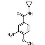 structure of CAS# 312629-04-2, 3-Amino-N-Cyclopropyl-4-Methoxybenzamide;(3-amino-4-methoxyphenyl)-N-cyclopropylcarboxamide;MFCD09046427