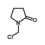 structure of CAS# 31282-95-8, 1-(Chloromethyl)-2-Pyrrolidinone;MFCD00233449;N-CHLOROMETHYL-2-PYRROLIDONE;ZINC03865397