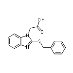结构式 CAS# 313240-26-5, [2-(苄基硫基)-1H-苯并咪唑-1-基]乙酸