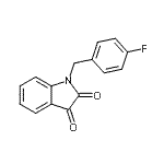 structure of CAS# 313245-18-0, 1-(4-Fluorobenzyl)-1H-Indole-2,3-Dione;1-[(4-fluorophenyl)methyl]benzo[d]azolidine-2,3-dione;1-[(4-fluorophenyl)methyl]benzo[d]azoline-2,3-dione;1H-indole-2,3-dione, 1-[(4-fluorophenyl)methyl]