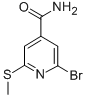 CAS#: 313269-86-2， 2-Bromo-6-(Methylthio)-4-Pyridinecarboxamide