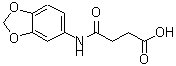 structure of CAS# 313393-56-5, 4-(1,3-Benzodioxol-5-Ylamino)-4-Oxobutanoic Acid;3-(N-(2H-<wbr>benzo[3,4<wbr>-d]1,3-di<wbr>oxolan-5-<wbr>yl)carbam<wbr>oyl)propa<wbr>noic acid;4-(1,3-benzodioxol-5-ylamino)-4-oxobutanoic acid;4-(1,3-benzodioxol-5-ylamino)-4-oxobutanoicacid